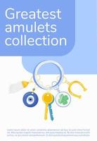 Greatest amulets collection poster vector