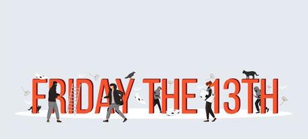 Friday the 13th banner vector