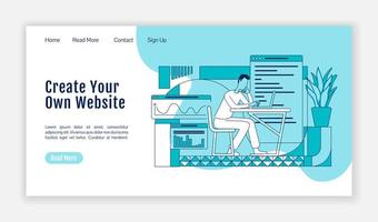 Programming courses landing page vector