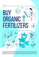 Buy organic fertilizers poster vector