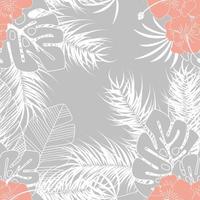 Summer seamless tropical pattern with monstera palm leaves vector