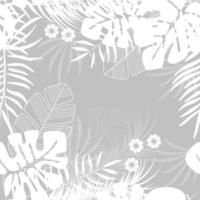 Summer seamless tropical pattern with monstera palm leaves vector