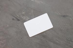 Name card on a grey background