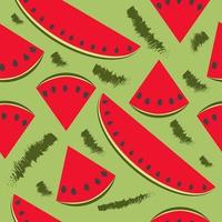 Watermelon Seamless Background Pattern vector