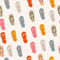 Colorful Beach Sandals Seamless Pattern vector