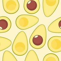 Avocado Flat Design Seamless Pattern vector