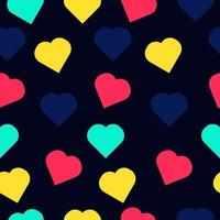 Colorful Hearts Seamless Background Pattern vector