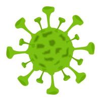 icono de enfermedad de coronavirus verde vector