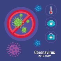 banner de prevención de coronavirus vector