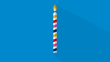 Flat Birthday Candle vector