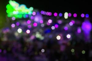 Purple and green bokeh lights photo