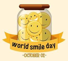 banner del día mundial de la sonrisa vector