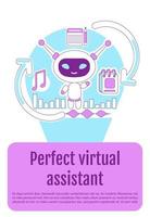 Assistant bot poster vector