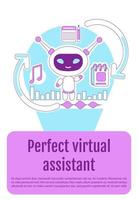 Assistant bot poster vector