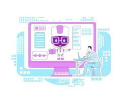 Education assistant bot vector