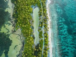Aerial view of the Maldives photo
