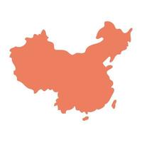 diseño de mapa chino aislado vector