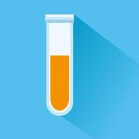 Lab test tube in blue background