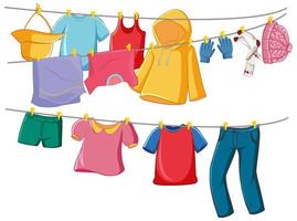 Isolated clothes on the rack display vector