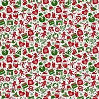Christmas seamless pattern of icons. vector