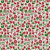 Christmas seamless pattern of icons. vector