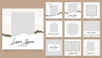 Social media template banner fashion sale promotion vector