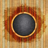 Abstract wood background with black chalkboard frame vector