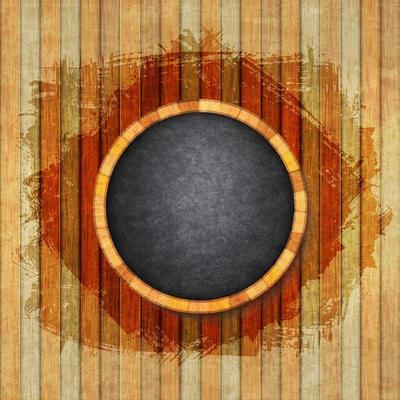 Abstract wood background with black chalkboard frame