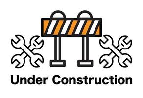 Under construction sign design vector