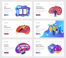 Landing Pages Set vector