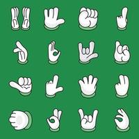 Hand Gestures Icons Pack vector