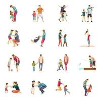 Fatherhood Icons Pack vector