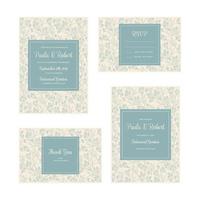 Wedding Cards collection vector