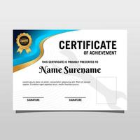 Creative certificate of appreciation award template with luxury and modern pattern. Vector illustration