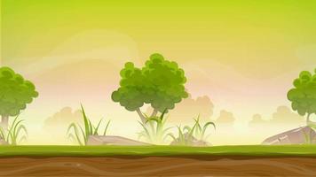 animation de paysage forestier sans soudure pour le jeu de l'interface utilisateur video