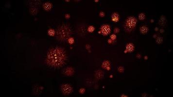 Virus Cells floating and glowing video