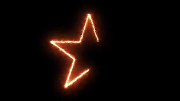étoile brûlante bouclable 4k video