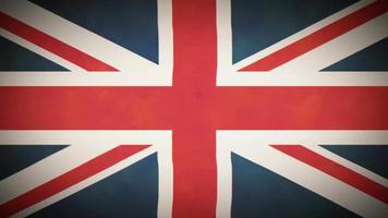 Hintergrundschleife der Flagge des Vereinigten Königreichs mit Glitch FX