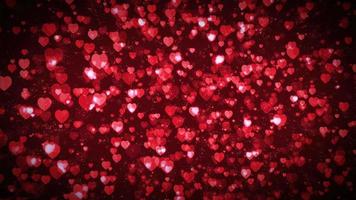 Hintergrundschleife der schwebenden Herzen des Valentinstags