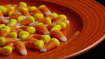 Rotating shot of Halloween candy corn - CANDY CORN 014