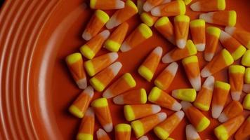 Rotating shot of Halloween candy corn - CANDY CORN 002 video