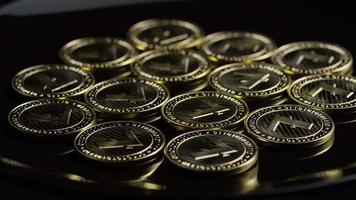 Rotating shot of Bitcoins digital cryptocurrency - BITCOIN LITECOIN 217 video
