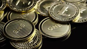 Rotating shot of Bitcoins digital cryptocurrency - BITCOIN LITECOIN 317 video