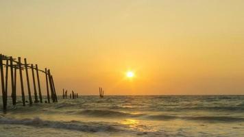 Sunset at Khao Phi beach, Phang Nga, Thailand video