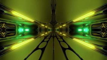 futuristischer Science-Fiction-Raumschiffstunnel