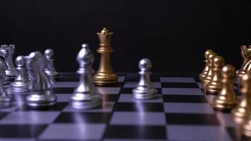 Close Up Of Chess Board Pieces With Player Hand Moving Chess Piece Creating  Shadow Free Stock Video Footage Download Clips Education