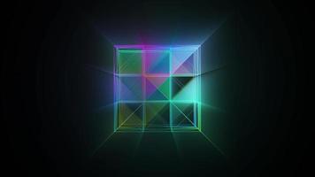 caja colorida del cubo de la música video