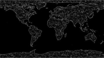 partículas de negócios do mapa mundial video
