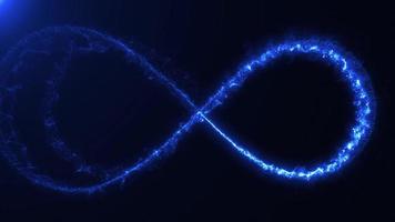 Magic Infinity Sign With Light Strokes Background Loop video