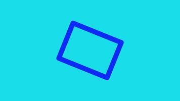 il rettangolo blu sposta il video di animazione